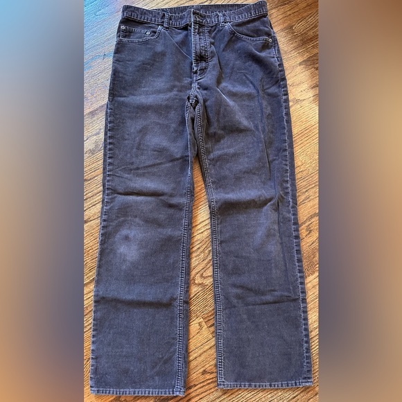 352. MENS Banana Republic Denim Vintage Brown Cotton Corduroy Straight Leg Pants - Picture 1 of 9